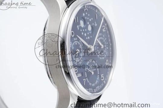 MIROTIME 0522 Bold Portugieser Perpetual Calendar SS 5033 APSF 1:1 Best Edition Blue Dial on Black Leather Strap A52610 Clone 7041